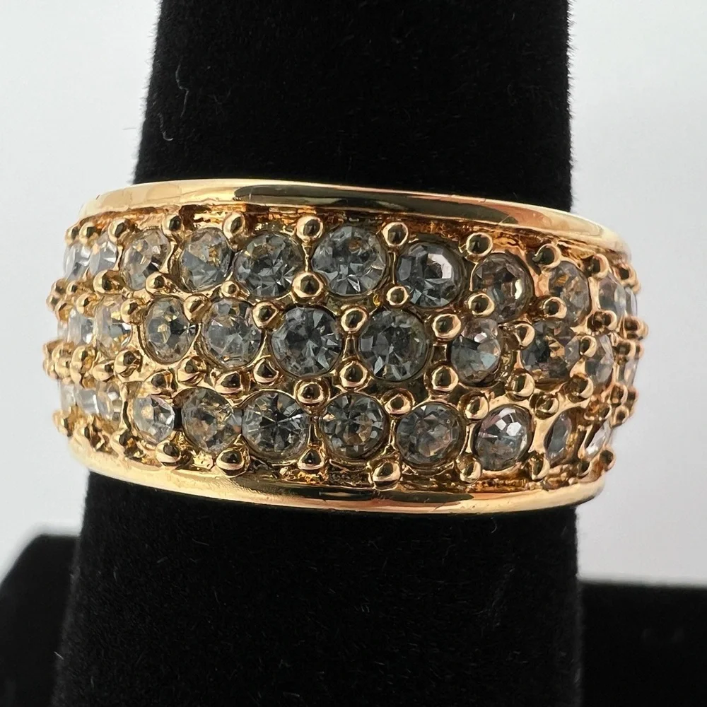 Gold & Rhinestone Ring - Picture 6 of 12